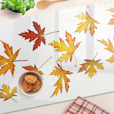 Chopping board Maple leaves in autumn colors