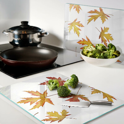 Chopping board Maple leaves in autumn colors
