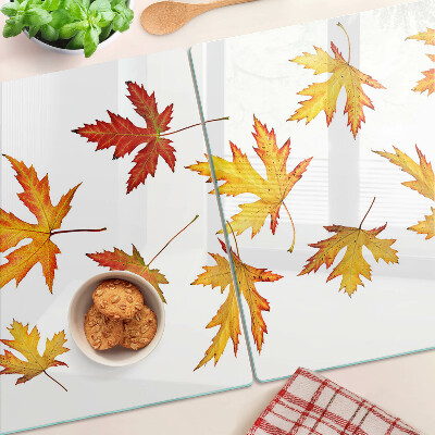 Chopping board Maple leaves in autumn colors