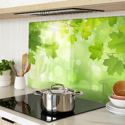 Glass chopping board Leaves in the sun's rays