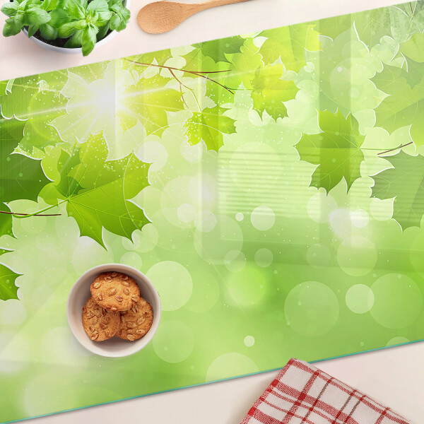 Glass chopping board Leaves in the sun's rays