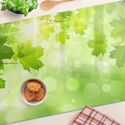 Glass chopping board Leaves in the sun's rays