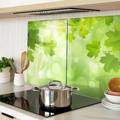 Glass chopping board Leaves in the sun's rays