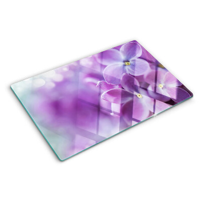 Chopping board Flowers in shades of purple
