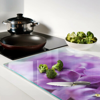 Chopping board Flowers in shades of purple
