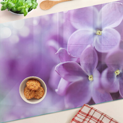Chopping board Flowers in shades of purple