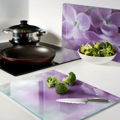 Chopping board Flowers in shades of purple