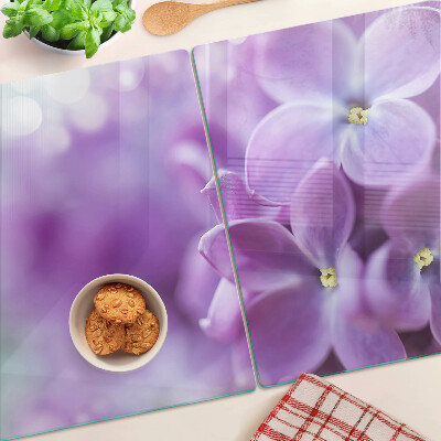 Chopping board Flowers in shades of purple
