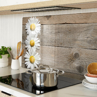 Cutting board Flowers on a wood background