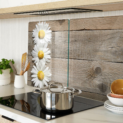 Cutting board Flowers on a wood background