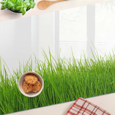 Glass cutting board Grass in the sun