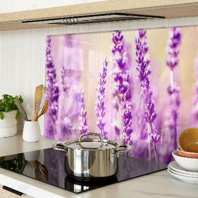Chopping board Lavender flowers on a gradient background