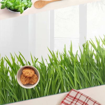 Chopping board glass Green grass