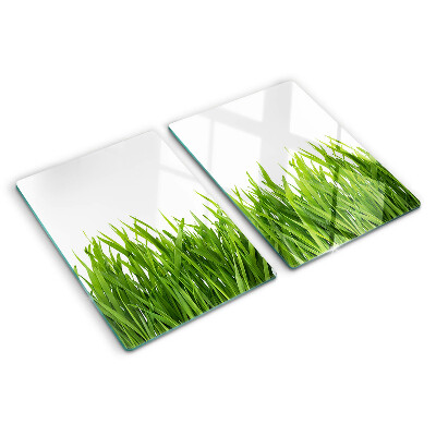 Chopping board glass Green grass