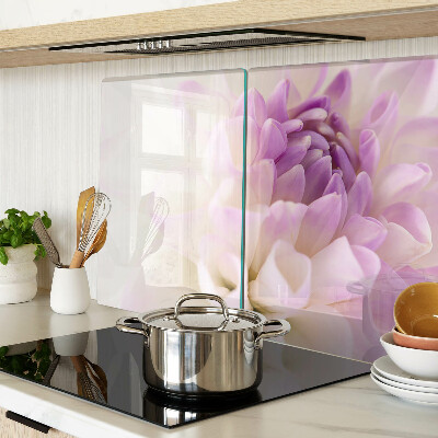 Glass cutting board A floral arrangement in shades of purple