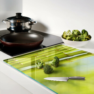 Glass chopping board Bamboo and butterfly design