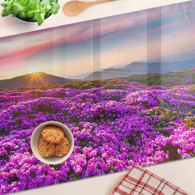 Chopping board Floral landscape at sunset
