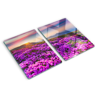 Chopping board Floral landscape at sunset