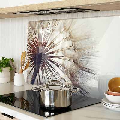 Glass chopping board Dandelions in the light