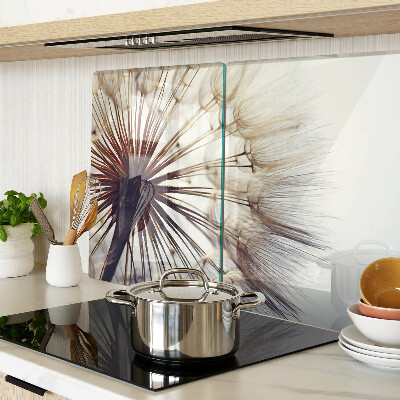 Glass chopping board Dandelions in the light