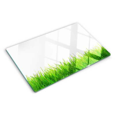 Chopping board glass Green grass