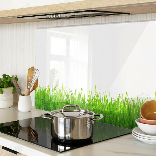 Chopping board glass Green grass