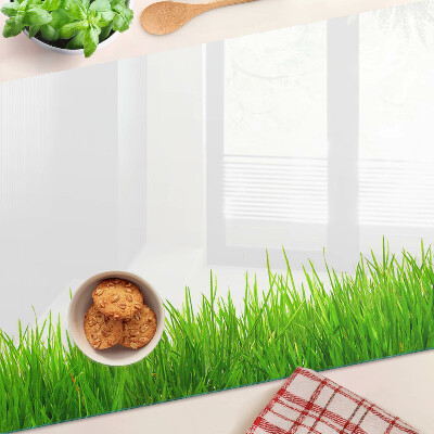 Chopping board glass Green grass