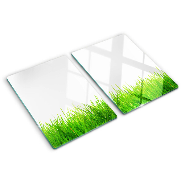 Chopping board glass Green grass