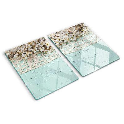 Cutting board Floral pattern with lace