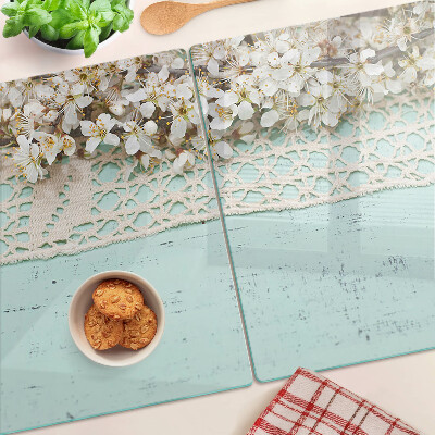 Cutting board Floral pattern with lace