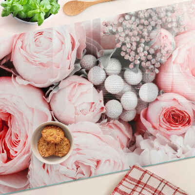 Cutting board Roses in shades of pink