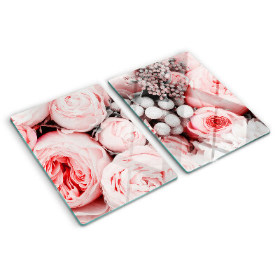 Cutting board Roses in shades of pink