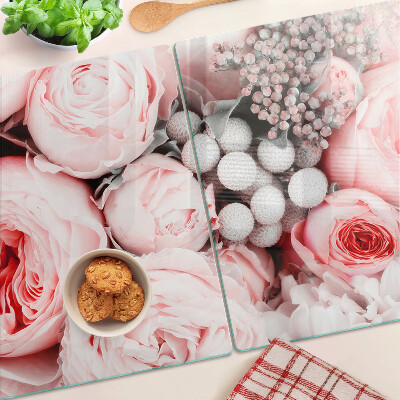 Cutting board Roses in shades of pink