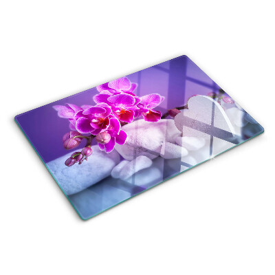 Chopping board Orchids on stones