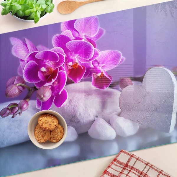 Chopping board Orchids on stones