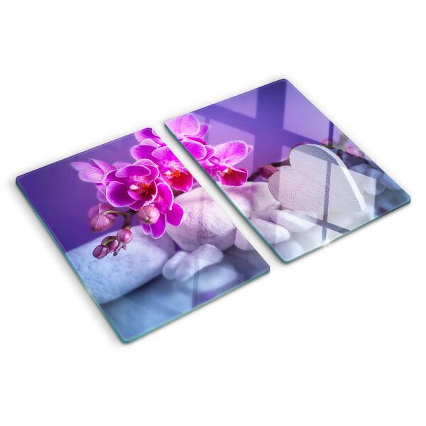 Chopping board Orchids on stones