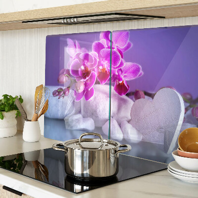 Chopping board Orchids on stones