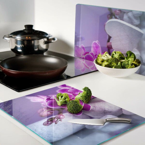 Chopping board Orchids on stones