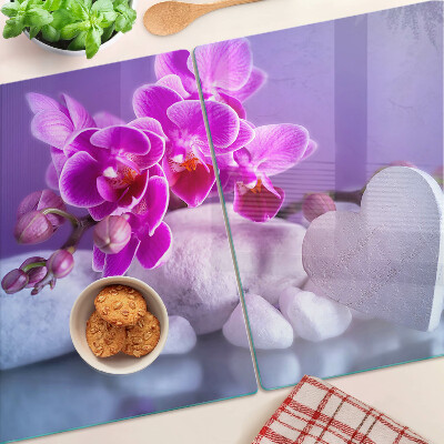 Chopping board Orchids on stones
