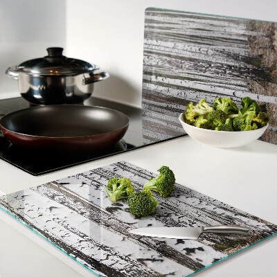 Cutting board White trunks of birch trees