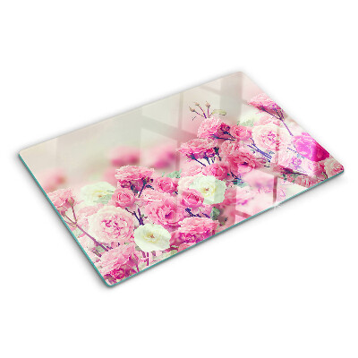 Cutting board Pink floral motif
