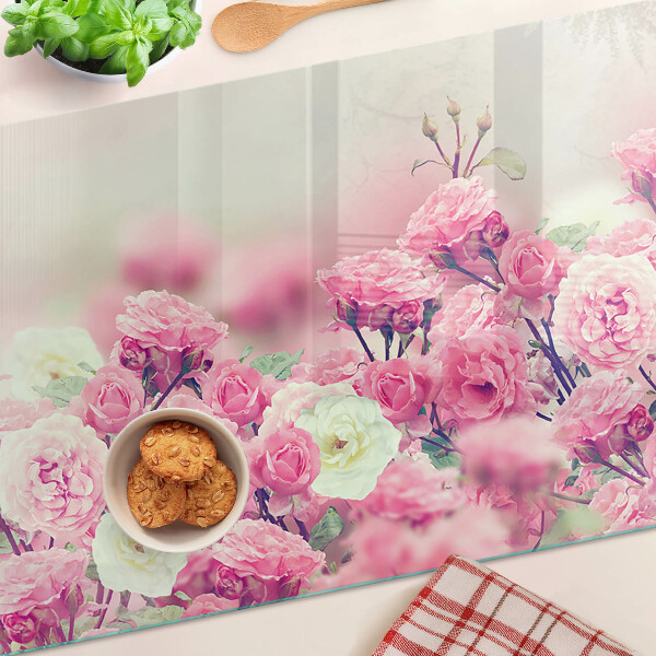 Cutting board Pink floral motif