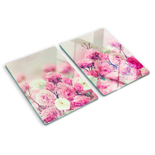 Cutting board Pink floral motif