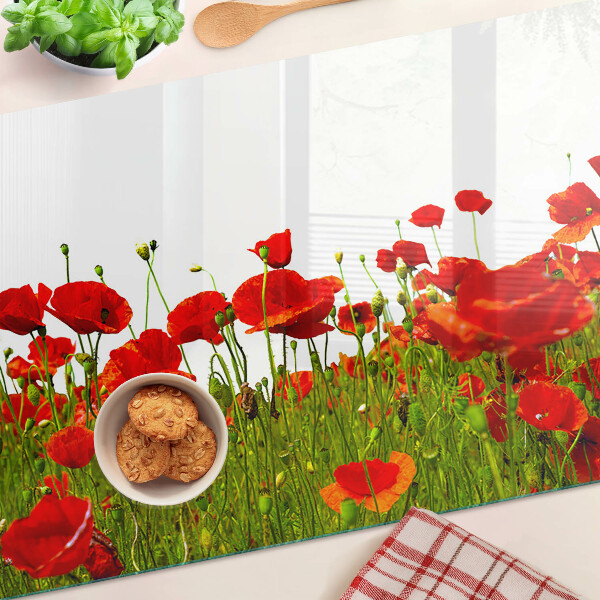 Cutting board Poppies in the meadow