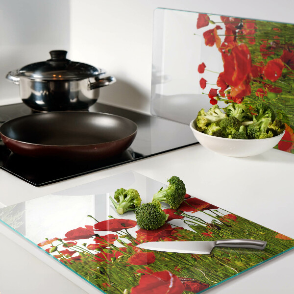Cutting board Poppies in the meadow