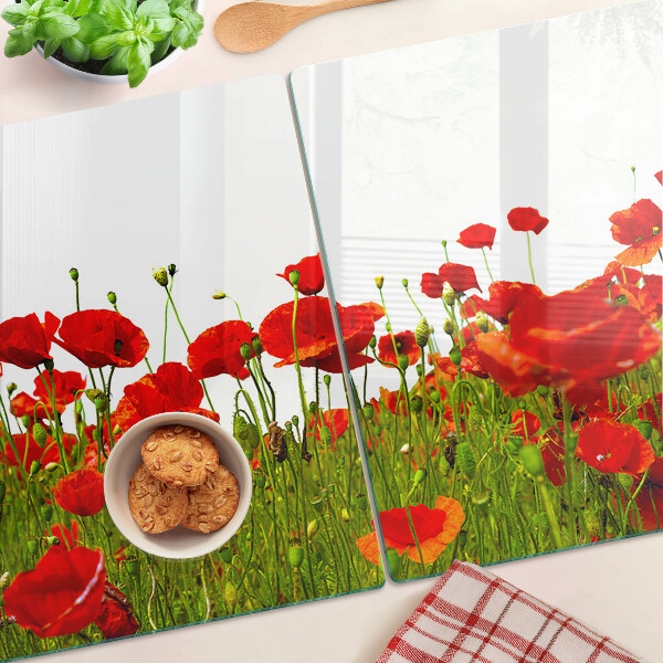 Cutting board Poppies in the meadow
