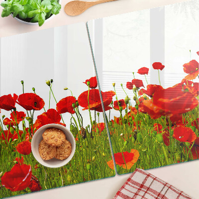 Cutting board Poppies in the meadow