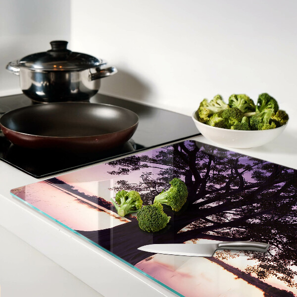 Cutting board Tree at sunset