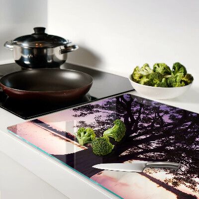 Cutting board Tree at sunset