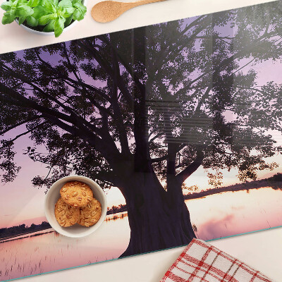 Cutting board Tree at sunset